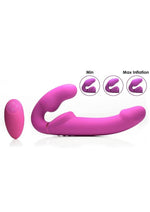 Load image into Gallery viewer, Strap U Evoke Ergo Fit Inflatable and Vibrating Silicone Strapless Strap-On with Remote Control

