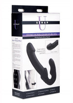 Load image into Gallery viewer, Strap U Evoke Super Charged Rechargeable Silicone Vibrating Strapless Strap-On - Black
