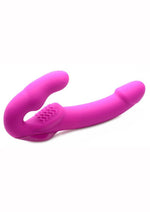 Load image into Gallery viewer, Strap U Evoke Super Charged Rechargeable Silicone Vibrating Strapless Strap-On - Pink
