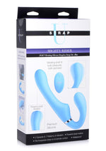 Load image into Gallery viewer, Strap U Mighty Rider 10x Silicone Rechargeable Strapless Strap-On - Blue
