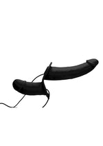 Load image into Gallery viewer, Strap U Power Pegger Silicone Vibrating Double Pleasure 6.5in Dildo with Harness
