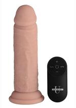 Load image into Gallery viewer, Strap U Power Player 28x Vibrating Rechargeable Silicone Dildo with Remote Control - Vanilla
