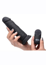 Load image into Gallery viewer, Strap U Power Player 28x Vibrating Silicone Rechargeable Dildo 6.5in with Remote Control
