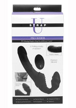 Load image into Gallery viewer, Strap U Pro Rider Rechargeable Silicone Strapless Strap-On with Remote Control - Black
