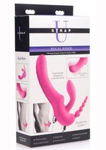 Load image into Gallery viewer, Strap U Regal Rider Vibrating Silicone Strapless Strap-On Triple G 6in Dildo - Purple

