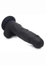Load image into Gallery viewer, Strap U Silicone Dildo with Balls - Black
