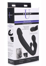 Load image into Gallery viewer, Strap U Tri-Volver Rechargeable Silicone Strapless Strap-On - Black
