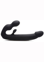 Load image into Gallery viewer, Strap U Tri-Volver Rechargeable Silicone Strapless Strap-On - Black
