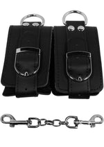 Load image into Gallery viewer, Strapped Plush Restraints - Black
