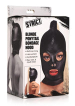 Load image into Gallery viewer, Strict Blonde Ponytail Bondage Hood - Black
