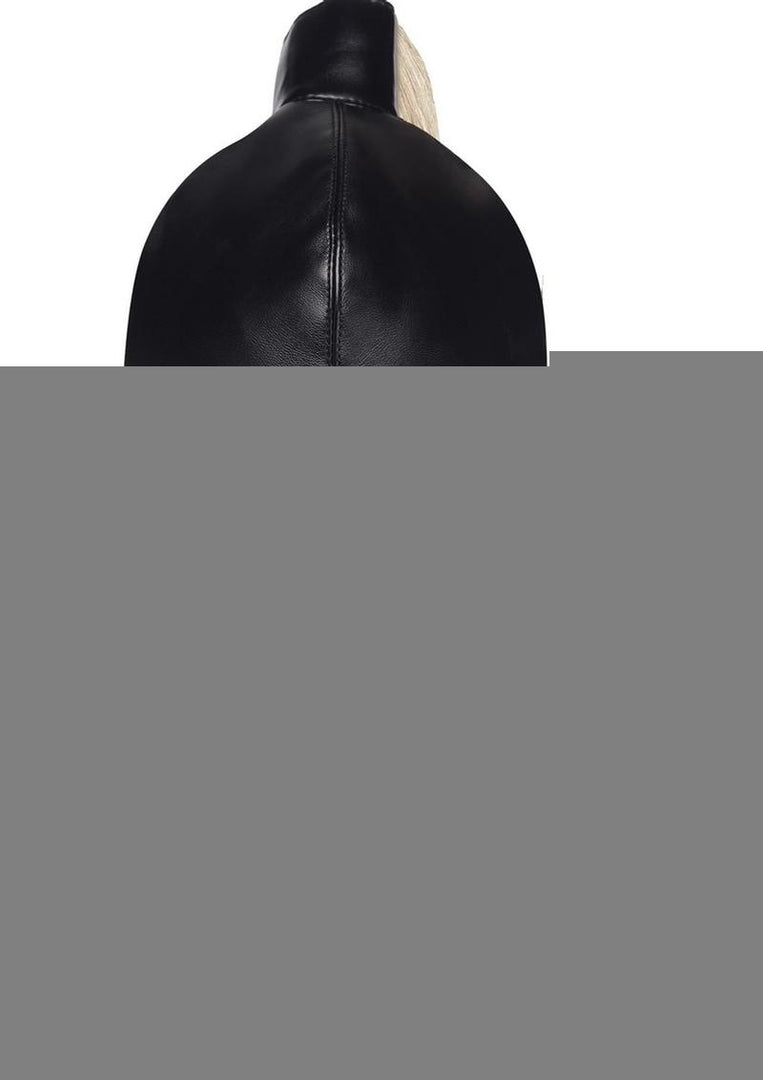 Strict Blonde Ponytail Bondage Hood - Black