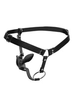 Load image into Gallery viewer, Strict Male Harness with Silicone Anal Plug - Black