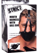 Load image into Gallery viewer, Strict Mouth Harness with Ball Gag - Black
