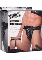 Load image into Gallery viewer, Strict Safety Net Male Chastity Belt - Black/Metal
