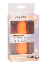Load image into Gallery viewer, Mini Vibrating Studs Rechargeable Silicone Vibrator - Orange
