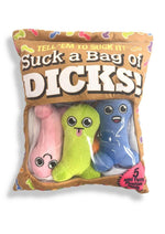 Load image into Gallery viewer, Suck A Bag Of Dicks Pillow with 5 Dicks
