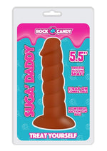 Load image into Gallery viewer, Suga&#39; Daddy Silicone Dildo - Chocolate - 5.5in

