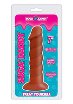 Load image into Gallery viewer, Suga&#39; Daddy Silicone Dildo - Brown/Chocolate - 7in
