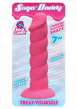 Load image into Gallery viewer, Suga&#39; Daddy Silicone Dildo - Pink - 7in
