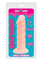 Load image into Gallery viewer, Suga&#39; Daddy Silicone Dildo - Flesh/Vanilla - 7in
