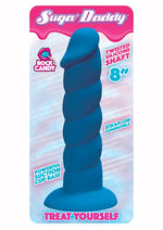 Load image into Gallery viewer, Suga&#39; Daddy Silicone Dildo - Blue - 8in
