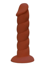 Load image into Gallery viewer, Suga&#39; Daddy Silicone Dildo - Brown/Chocolate - 8in
