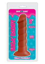 Load image into Gallery viewer, Suga&#39; Daddy Silicone Dildo - Brown/Chocolate - 8in
