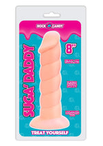 Load image into Gallery viewer, Suga&#39; Daddy Silicone Dildo - Flesh/Vanilla - 8in
