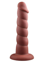 Load image into Gallery viewer, Suga&#39; Daddy Silicone Dildo - Brown/Chocolate - 9.5in
