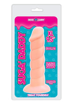 Load image into Gallery viewer, Suga&#39; Daddy Silicone Dildo - Flesh/Vanilla - 9.5in
