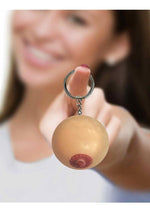 Load image into Gallery viewer, Super Fun Key Chain One Squishy Boob - Vanilla
