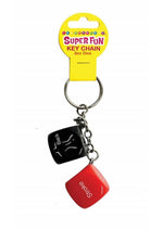 Load image into Gallery viewer, Super Fun Key Chain Sex Dice - Black/Red
