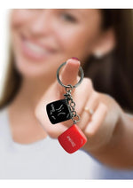 Load image into Gallery viewer, Super Fun Key Chain Sex Dice - Black/Red
