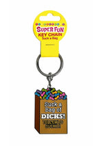 Load image into Gallery viewer, Super Fun Key Chain Suck A Bag Of Dicks - Multicolor
