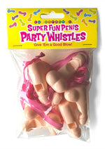 Load image into Gallery viewer, Super Fun Penis Party Whistles - Vanilla - 6 Per Pack
