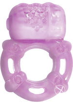Load image into Gallery viewer, Super Stud Orgasmic Vibrating Silicone Cock Ring Waterproof - Purple
