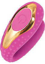 Load image into Gallery viewer, Surenda Enhanced Oral Vibe Rechargeable Silicone Vibrator - Gold/Pink
