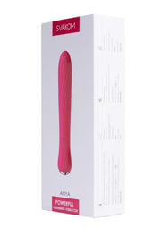 Svakom Anya Silicone Heating Vibrator - Plum/Red/Silver