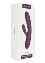 Load image into Gallery viewer, Svakom Avery Silicone Dual Stimulating Rechargeable Vibrator - Purple/Violet
