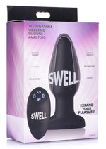 Load image into Gallery viewer, Swell Inflatable Rechargeable Silicone Vibrating Anal Plug - Black
