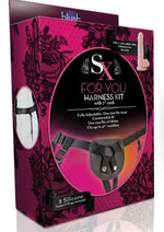 Load image into Gallery viewer, Sx For You Harness Kit with Silicone Dildo - Black/Flesh - 7in
