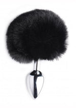 Load image into Gallery viewer, Tailz Onyx Bunny Tail Anal Plug - Black/Metal
