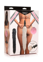 Load image into Gallery viewer, Tailz Silicone Anal Plug and 3 Interchangeable Tails - Assorted Colors/Multicolor - Set