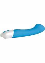 Load image into Gallery viewer, Tempest G Rechargeable Smooth Silicone G-Spot Vibrator - Blue/White