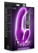 Load image into Gallery viewer, Temptasia Cyrus Strapless Silicone Vibrating Dildo with Rechargeable Bullet - Purple
