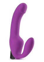 Load image into Gallery viewer, Temptasia Cyrus Strapless Silicone Vibrating Dildo with Rechargeable Bullet - Purple
