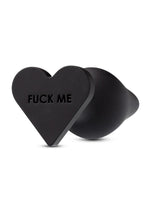 Load image into Gallery viewer, Temptasia Fuck Me Silicone Butt Plug - Black