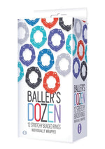 Load image into Gallery viewer, The 9&#39;s - Baller&#39;s Dozen Beaded Cockrings - Assorted Colors - 12 Per Pack
