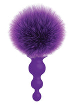 Load image into Gallery viewer, The 9&#39;s - Cottontails Silicone Beaded Bunny Tail Butt Plug - Purple
