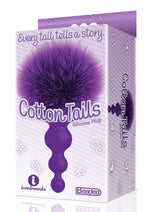 Load image into Gallery viewer, The 9&#39;s - Cottontails Silicone Beaded Bunny Tail Butt Plug - Purple
